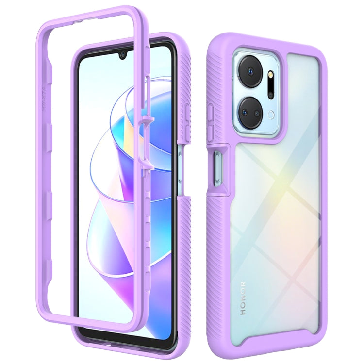 Starry Sky สีทึบกันกระแทก TPU เคสโทรศัพท์ PC ใส, For Honor X8a, For Honor X7a
