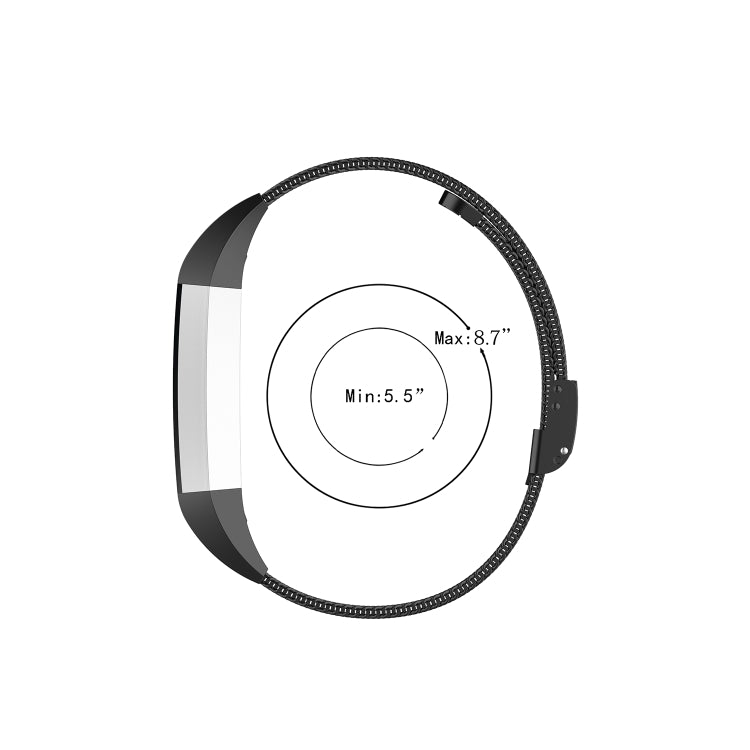 สำหรับ Fitbit Alta / Alta HR / ACE นาฬิกาปุ่มตาข่ายสายเปลี่ยนโลหะสายนาฬิกา, S, L
