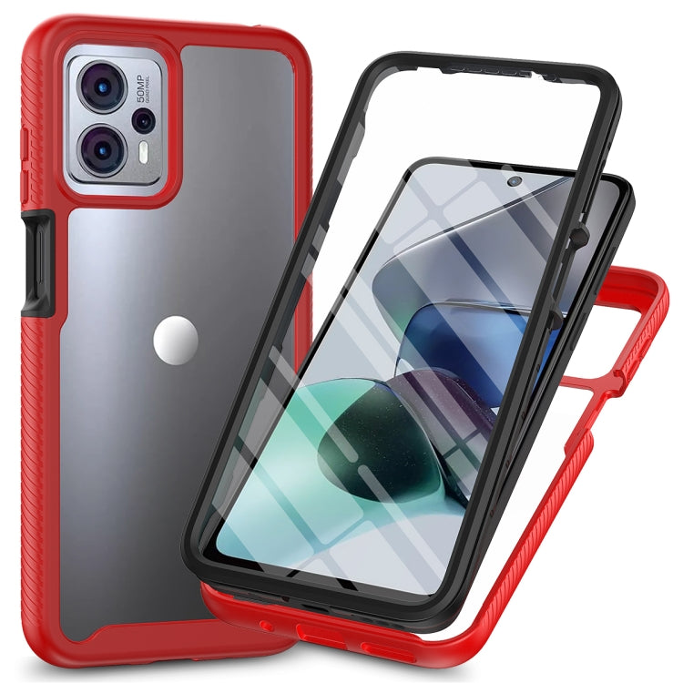 เคสโทรศัพท์กันกระแทกไฮบริด Starry Sky แบบเต็มตัวพร้อมฟิล์ม PET, For Motorola Moto G13 / G23, For Motorola Moto G53