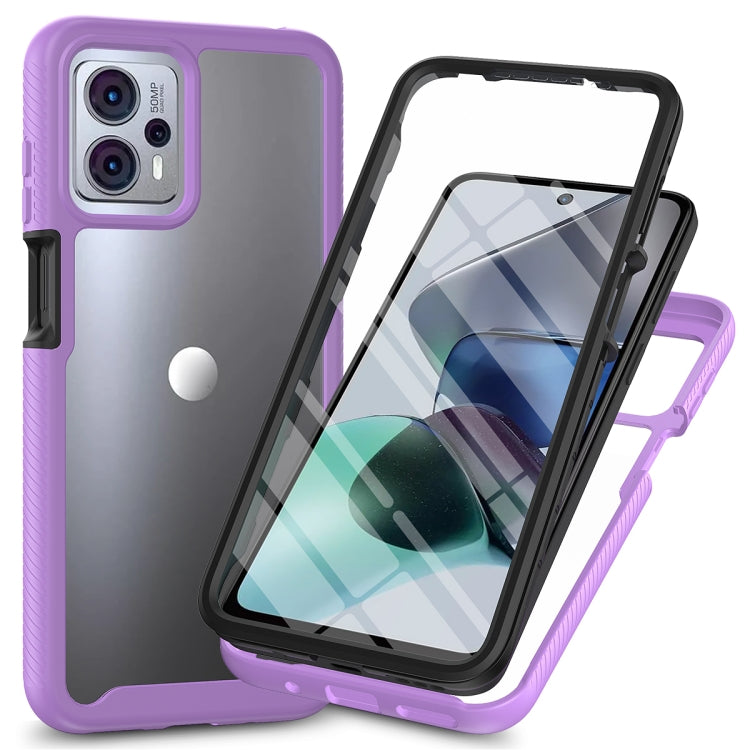 เคสโทรศัพท์กันกระแทกไฮบริด Starry Sky แบบเต็มตัวพร้อมฟิล์ม PET, For Motorola Moto G13 / G23, For Motorola Moto G53