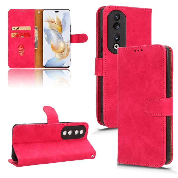 Skin Feel เคสโทรศัพท์หนังแบบแม่เหล็กพลิก, For Honor Play 50 Plus, For Honor 90 Pro