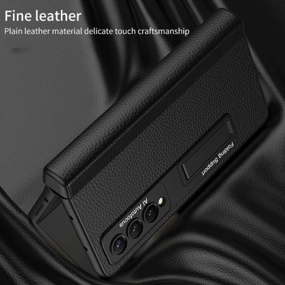 GKK ซองใส่โทรศัพท์หนังบานพับพับในตัวพร้อมตัวยึด, For Samsung Galaxy Z Fold4