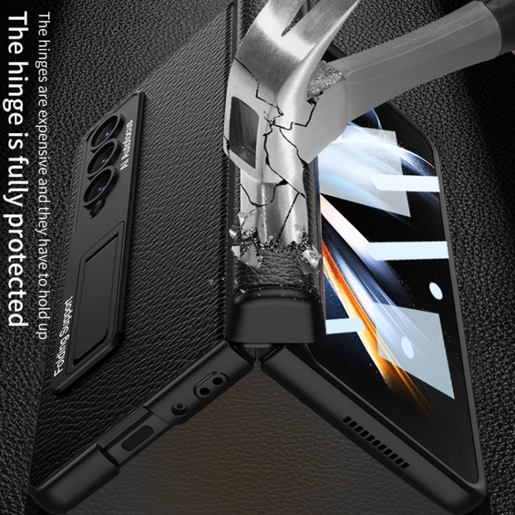 GKK ซองใส่โทรศัพท์หนังบานพับพับในตัวพร้อมตัวยึด, For Samsung Galaxy Z Fold4