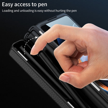 GKK ซองใส่โทรศัพท์หนังบานพับพับในตัวพร้อมตัวยึด, For Samsung Galaxy Z Fold4