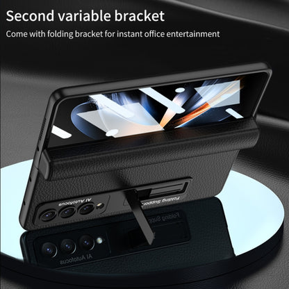 GKK ซองใส่โทรศัพท์หนังบานพับพับในตัวพร้อมตัวยึด, For Samsung Galaxy Z Fold4