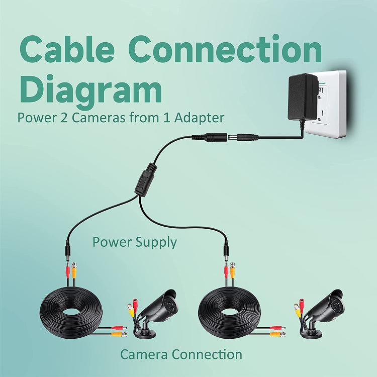 5.5 x 2.1 มม. หญิงกับชายปลั๊กไฟ DC แยกสายไฟอะแดปเตอร์, 30cm, 70cm