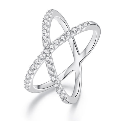 S925 เงินสเตอร์ลิงชุบทองคำขาวสองชั้นประดับมือแหวน Moissanite, MSR036-8