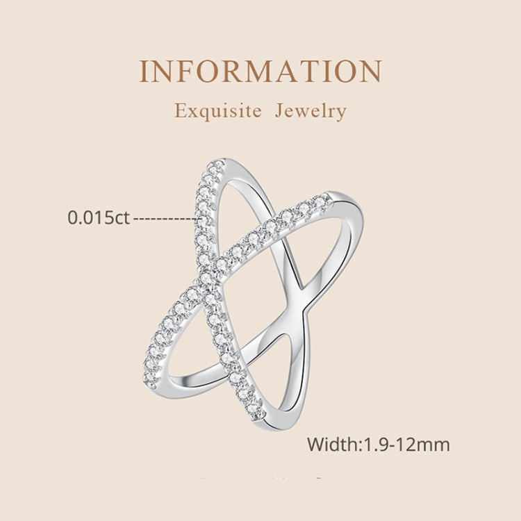 S925 เงินสเตอร์ลิงชุบทองคำขาวสองชั้นประดับมือแหวน Moissanite, MSR036-8