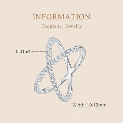 S925 เงินสเตอร์ลิงชุบทองคำขาวสองชั้นประดับมือแหวน Moissanite, MSR036-8