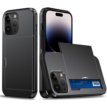 เคสโทรศัพท์เกราะกันกระแทกพร้อมช่องสไลด์การ์ด, For iPhone 15 Pro Max, For iPhone 15 Pro, For iPhone 15 Plus, For iPhone 15