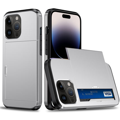 เคสโทรศัพท์เกราะกันกระแทกพร้อมช่องสไลด์การ์ด, For iPhone 15 Pro Max, For iPhone 15 Pro, For iPhone 15 Plus, For iPhone 15