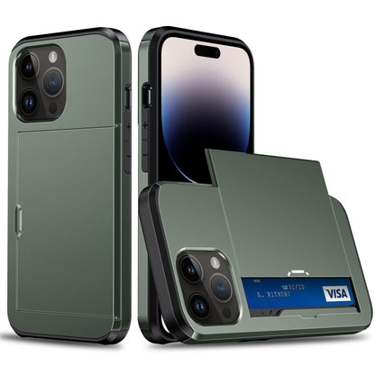 เคสโทรศัพท์เกราะกันกระแทกพร้อมช่องสไลด์การ์ด, For iPhone 15 Pro Max, For iPhone 15 Pro, For iPhone 15 Plus, For iPhone 15