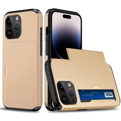 เคสโทรศัพท์เกราะกันกระแทกพร้อมช่องสไลด์การ์ด, For iPhone 15 Pro Max, For iPhone 15 Pro, For iPhone 15 Plus, For iPhone 15