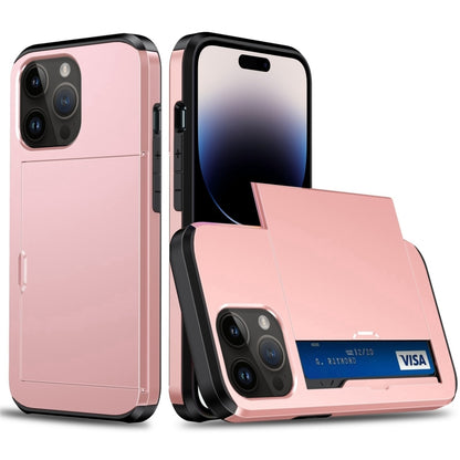 เคสโทรศัพท์เกราะกันกระแทกพร้อมช่องสไลด์การ์ด, For iPhone 15 Pro Max, For iPhone 15 Pro, For iPhone 15 Plus, For iPhone 15