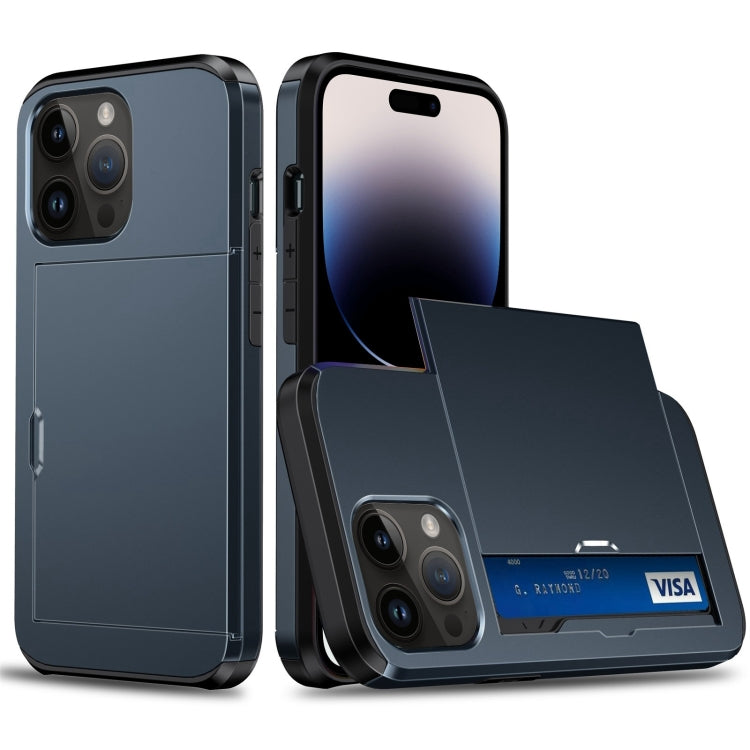 เคสโทรศัพท์เกราะกันกระแทกพร้อมช่องสไลด์การ์ด, For iPhone 15 Pro Max, For iPhone 15 Pro, For iPhone 15 Plus, For iPhone 15