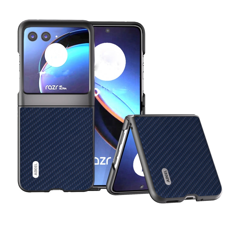 เคสโทรศัพท์ป้องกันพื้นผิวคาร์บอนไฟเบอร์ ABEEL, For Motorola Razr 40 Ultra
