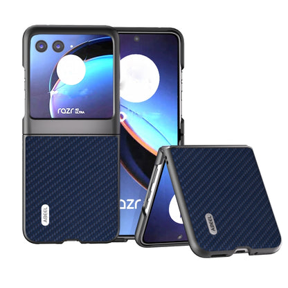 เคสโทรศัพท์ป้องกันพื้นผิวคาร์บอนไฟเบอร์ ABEEL, For Motorola Razr 40 Ultra