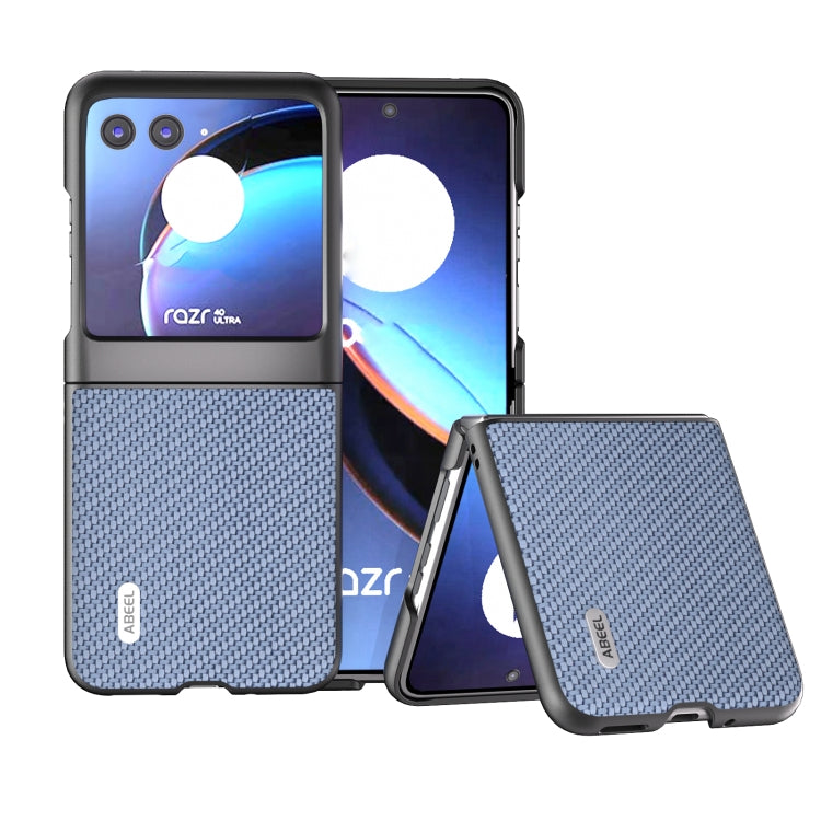 เคสโทรศัพท์ป้องกันพื้นผิวคาร์บอนไฟเบอร์ ABEEL, For Motorola Razr 40 Ultra