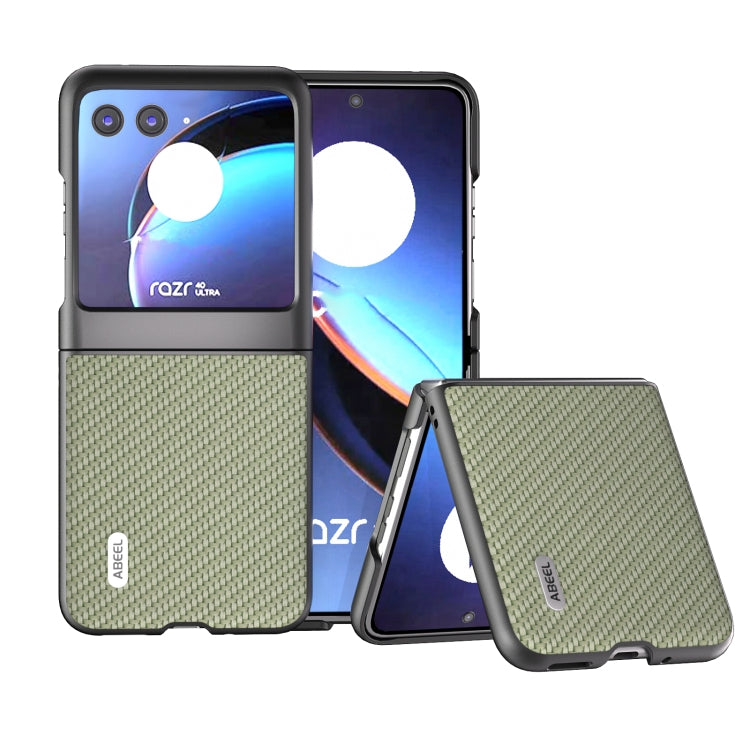 เคสโทรศัพท์ป้องกันพื้นผิวคาร์บอนไฟเบอร์ ABEEL, For Motorola Razr 40 Ultra