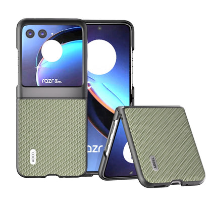 เคสโทรศัพท์ป้องกันพื้นผิวคาร์บอนไฟเบอร์ ABEEL, For Motorola Razr 40 Ultra