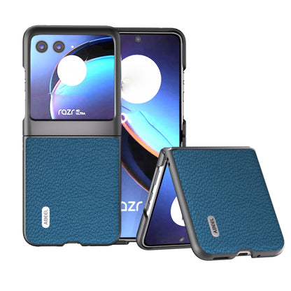 ABEEL เคสโทรศัพท์หนังแท้ลายลิ้นจี่, For Motorola Razr 60 Ultra, For Motorola Razr 40, For Motorola Razr 40 Ultra
