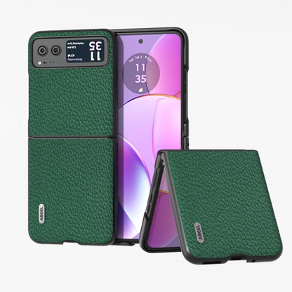ABEEL เคสโทรศัพท์หนังแท้ลายลิ้นจี่, For Motorola Razr 60 Ultra, For Motorola Razr 40, For Motorola Razr 40 Ultra