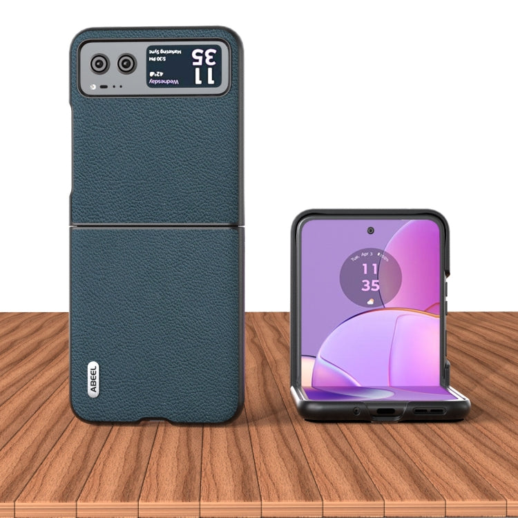 ABEEL หนังแท้ + เคสโทรศัพท์เนื้อ PC Litchi, For Motorola Razr 60 Ultra, For Motorola Razr 40, For Motorola Razr 40 Ultra