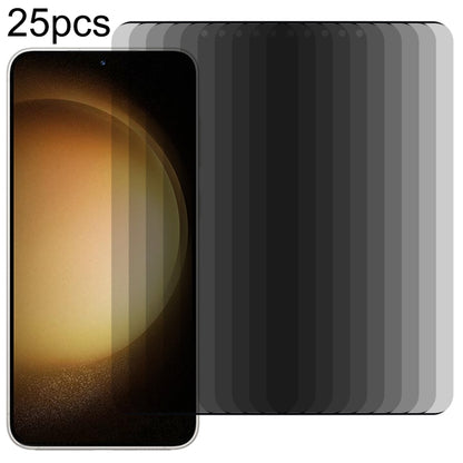 25pcs Ultrathin 3D Curved Edge Privacy ฟิล์มกระจกนิรภัย, รองรับการปลดล็อค, For Samsung Galaxy S23 Ultra 5G, For Samsung Galaxy S23+ 5G, For Samsung Galaxy S23 5G