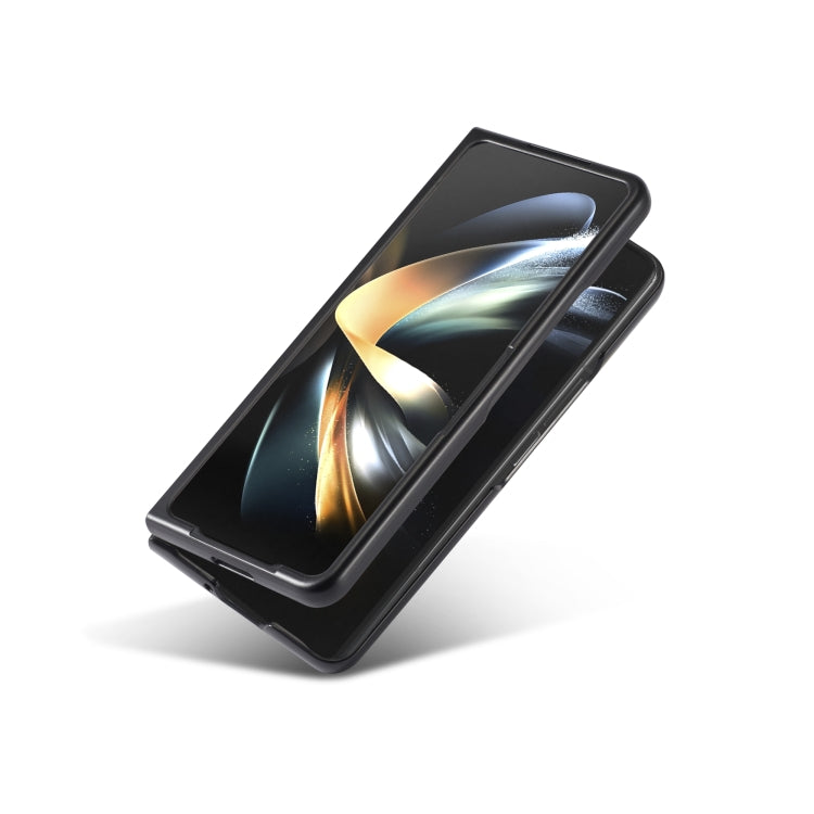 LC.IMEEKE คาร์บอนไฟเบอร์ PU + TPU เคสโทรศัพท์หนังพลิกแนวนอน, For Samsung Galaxy Z Fold5, For Samsung Galaxy Z Flip5