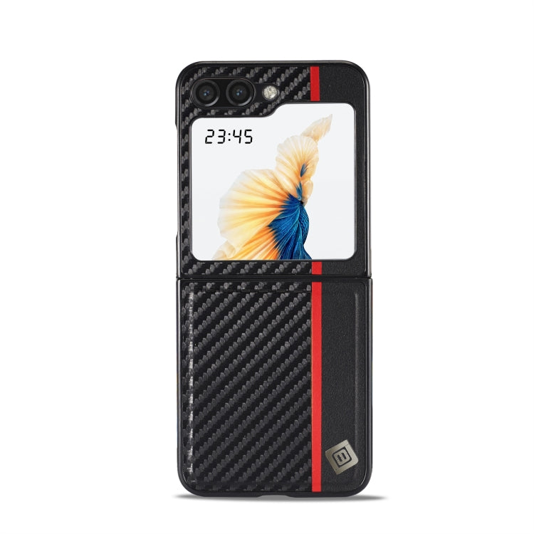 LC.IMEEKE คาร์บอนไฟเบอร์ PU + TPU เคสโทรศัพท์หนังพลิกแนวนอน, For Samsung Galaxy Z Fold5, For Samsung Galaxy Z Flip5