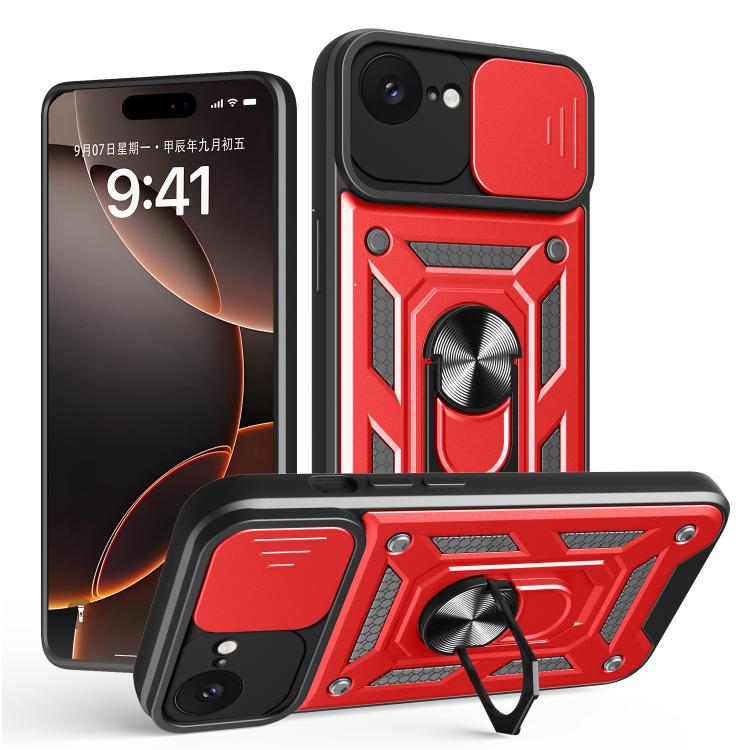 เลื่อนฝาครอบกล้องออกแบบเคสโทรศัพท์ TPU + PC, For iPhone 17e / 16e, For iPhone 17 Pro Max, For iPhone 17 Pro, For iPhone 17, For iPhone Air, For iPhone 16 Pro Max