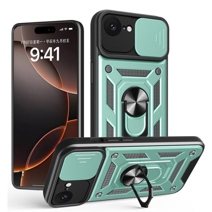 เลื่อนฝาครอบกล้องออกแบบเคสโทรศัพท์ TPU + PC, For iPhone 17e / 16e, For iPhone 17 Pro Max, For iPhone 17 Pro, For iPhone 17, For iPhone Air, For iPhone 16 Pro Max