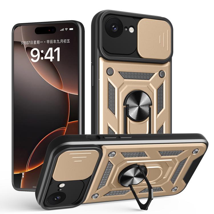 เลื่อนฝาครอบกล้องออกแบบเคสโทรศัพท์ TPU + PC, For iPhone 17e / 16e, For iPhone 17 Pro Max, For iPhone 17 Pro, For iPhone 17, For iPhone Air, For iPhone 16 Pro Max