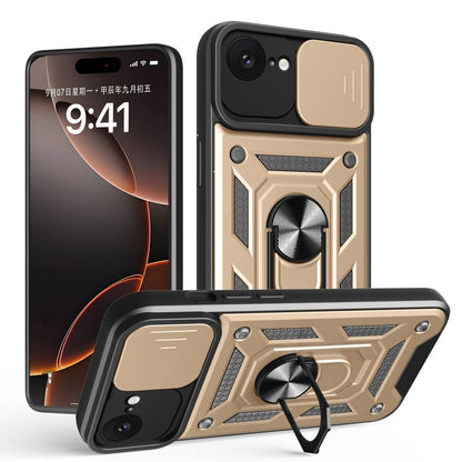 เลื่อนฝาครอบกล้องออกแบบเคสโทรศัพท์ TPU + PC, For iPhone 17e / 16e, For iPhone 17 Pro Max, For iPhone 17 Pro, For iPhone 17, For iPhone Air, For iPhone 16 Pro Max