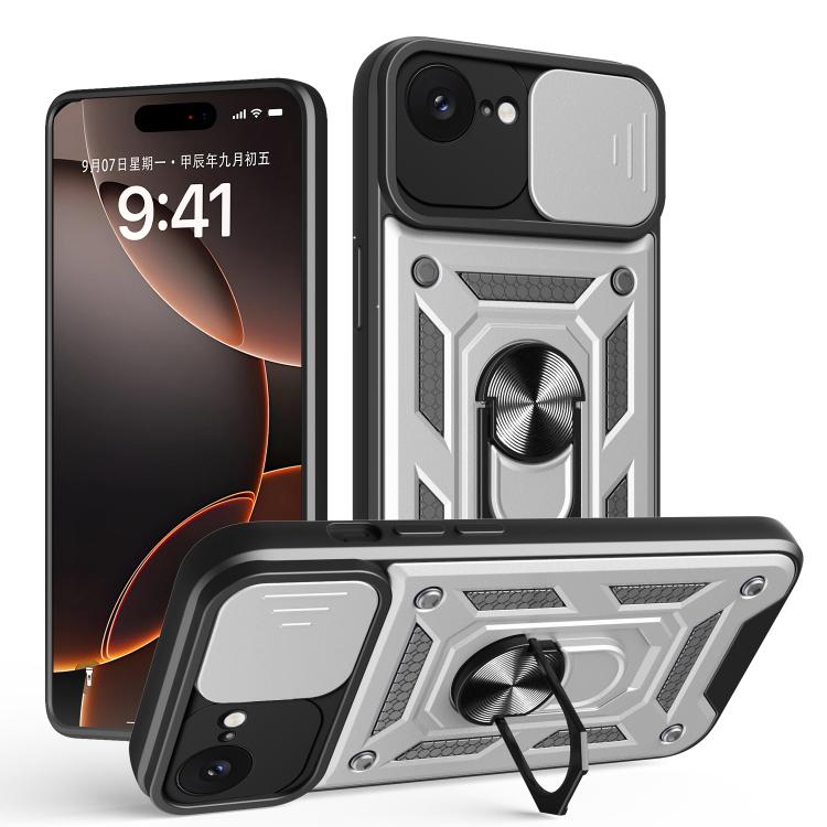 เลื่อนฝาครอบกล้องออกแบบเคสโทรศัพท์ TPU + PC, For iPhone 17e / 16e, For iPhone 17 Pro Max, For iPhone 17 Pro, For iPhone 17, For iPhone Air, For iPhone 16 Pro Max