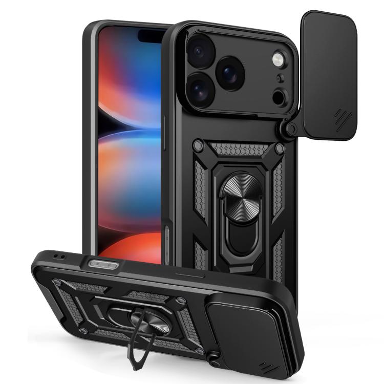 เลื่อนฝาครอบกล้องออกแบบเคสโทรศัพท์ TPU + PC, For iPhone 17e / 16e, For iPhone 17 Pro Max, For iPhone 17 Pro, For iPhone 17, For iPhone Air, For iPhone 16 Pro Max