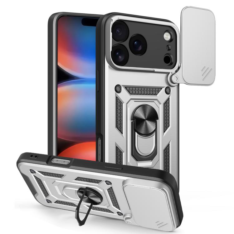 เลื่อนฝาครอบกล้องออกแบบเคสโทรศัพท์ TPU + PC, For iPhone 17e / 16e, For iPhone 17 Pro Max, For iPhone 17 Pro, For iPhone 17, For iPhone Air, For iPhone 16 Pro Max