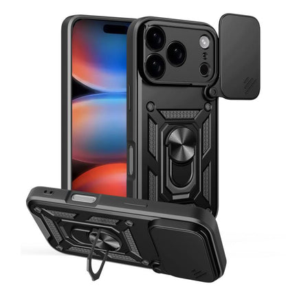 เลื่อนฝาครอบกล้องออกแบบเคสโทรศัพท์ TPU + PC, For iPhone 17e / 16e, For iPhone 17 Pro Max, For iPhone 17 Pro, For iPhone 17, For iPhone Air, For iPhone 16 Pro Max