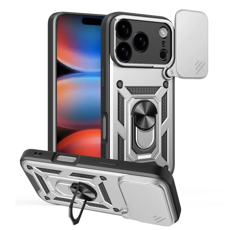 เลื่อนฝาครอบกล้องออกแบบเคสโทรศัพท์ TPU + PC, For iPhone 17e / 16e, For iPhone 17 Pro Max, For iPhone 17 Pro, For iPhone 17, For iPhone Air, For iPhone 16 Pro Max