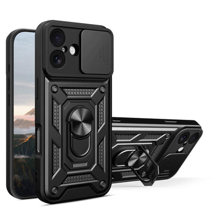 เลื่อนฝาครอบกล้องออกแบบเคสโทรศัพท์ TPU + PC, For iPhone 17e / 16e, For iPhone 17 Pro Max, For iPhone 17 Pro, For iPhone 17, For iPhone Air, For iPhone 16 Pro Max