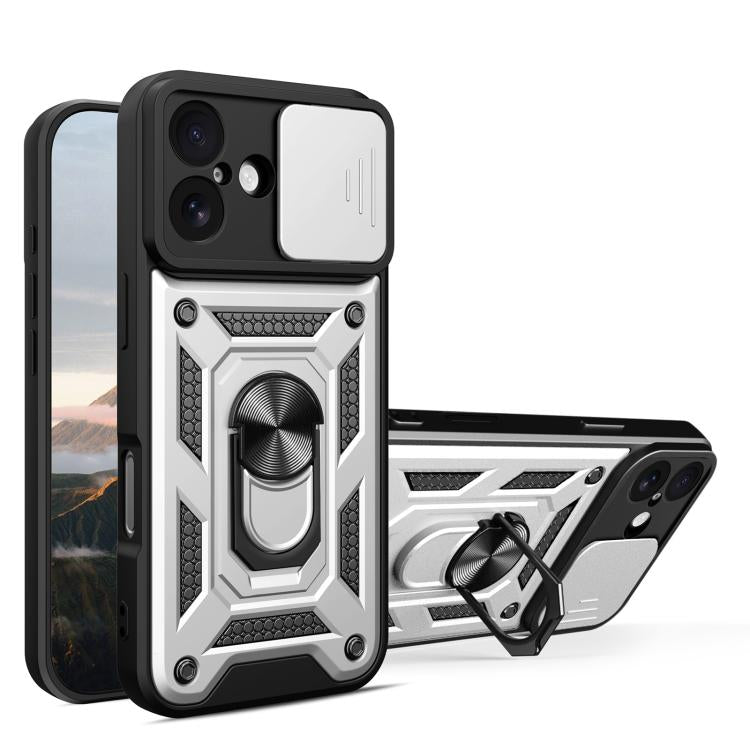 เลื่อนฝาครอบกล้องออกแบบเคสโทรศัพท์ TPU + PC, For iPhone 17e / 16e, For iPhone 17 Pro Max, For iPhone 17 Pro, For iPhone 17, For iPhone Air, For iPhone 16 Pro Max
