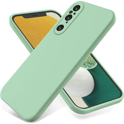 เคสโทรศัพท์กันกระแทกซิลิโคนเหลวสีบริสุทธิ์, For Sony Xperia 10 VII, For Sony Xperia 1 VII, For Sony Xperia 10 VI, For Sony Xperia 1 VI, For Sony Xperia 5 V, For Sony Xperia 1 V, For Sony Xperia 10 V