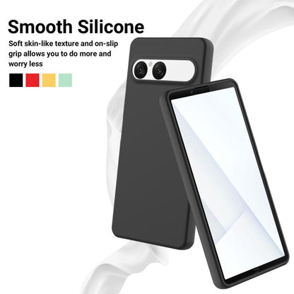 เคสโทรศัพท์กันกระแทกซิลิโคนเหลวสีบริสุทธิ์, For Sony Xperia 10 VII, For Sony Xperia 1 VII, For Sony Xperia 10 VI, For Sony Xperia 1 VI, For Sony Xperia 5 V, For Sony Xperia 1 V, For Sony Xperia 10 V