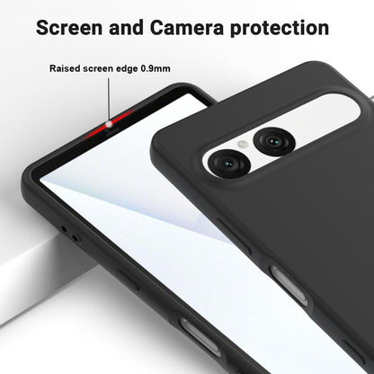 เคสโทรศัพท์กันกระแทกซิลิโคนเหลวสีบริสุทธิ์, For Sony Xperia 10 VII, For Sony Xperia 1 VII, For Sony Xperia 10 VI, For Sony Xperia 1 VI, For Sony Xperia 5 V, For Sony Xperia 1 V, For Sony Xperia 10 V