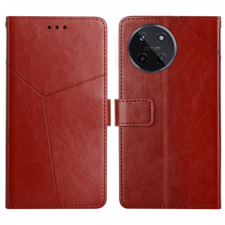 HT01 เคสโทรศัพท์หนังพลิกลายรูปตัว Y, For Realme 12+ Global, For Realme 12 Pro/12 Pro+ Global, For Realme C67 4G, For Realme 11 5G Global, For Realme C53, For Realme 11 4G Global, For Realme C65 4G