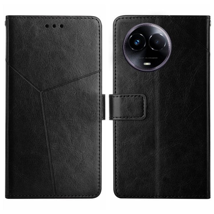 HT01 เคสโทรศัพท์หนังพลิกลายรูปตัว Y, For Realme 12+ Global, For Realme 12 Pro/12 Pro+ Global, For Realme C67 4G, For Realme 11 5G Global, For Realme C53, For Realme 11 4G Global, For Realme C65 4G