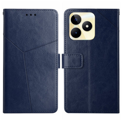 HT01 เคสโทรศัพท์หนังพลิกลายรูปตัว Y, For Realme 12+ Global, For Realme 12 Pro/12 Pro+ Global, For Realme C67 4G, For Realme 11 5G Global, For Realme C53, For Realme 11 4G Global, For Realme C65 4G
