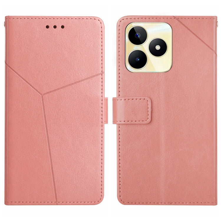 HT01 เคสโทรศัพท์หนังพลิกลายรูปตัว Y, For Realme 12+ Global, For Realme 12 Pro/12 Pro+ Global, For Realme C67 4G, For Realme 11 5G Global, For Realme C53, For Realme 11 4G Global, For Realme C65 4G
