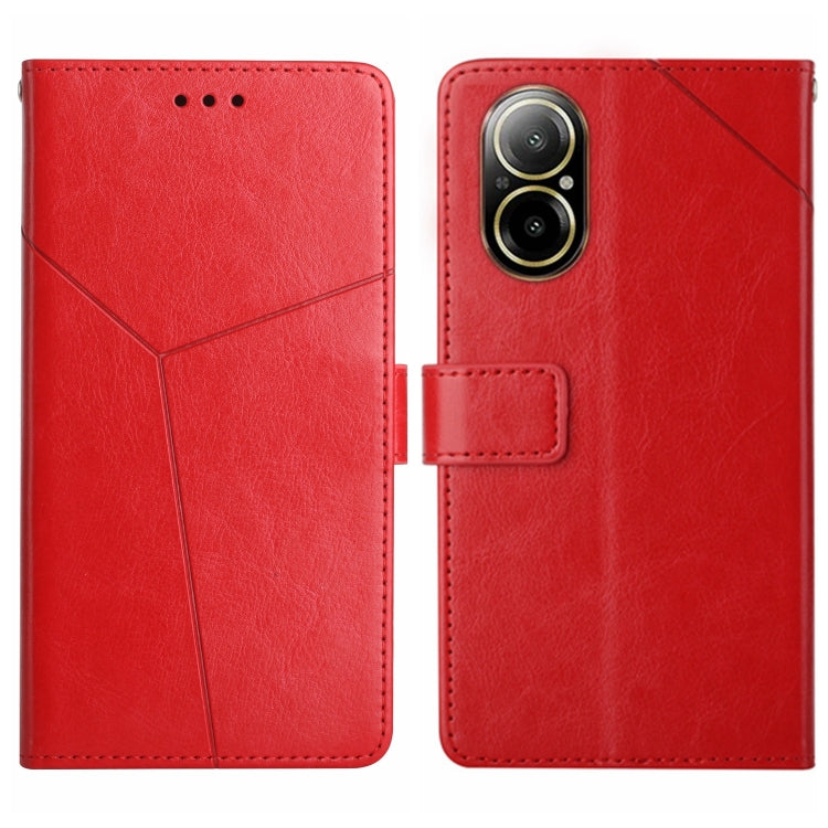 HT01 เคสโทรศัพท์หนังพลิกลายรูปตัว Y, For Realme 12+ Global, For Realme 12 Pro/12 Pro+ Global, For Realme C67 4G, For Realme 11 5G Global, For Realme C53, For Realme 11 4G Global, For Realme C65 4G