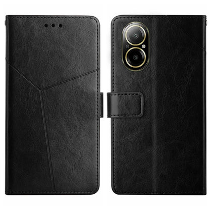 HT01 เคสโทรศัพท์หนังพลิกลายรูปตัว Y, For Realme 12+ Global, For Realme 12 Pro/12 Pro+ Global, For Realme C67 4G, For Realme 11 5G Global, For Realme C53, For Realme 11 4G Global, For Realme C65 4G